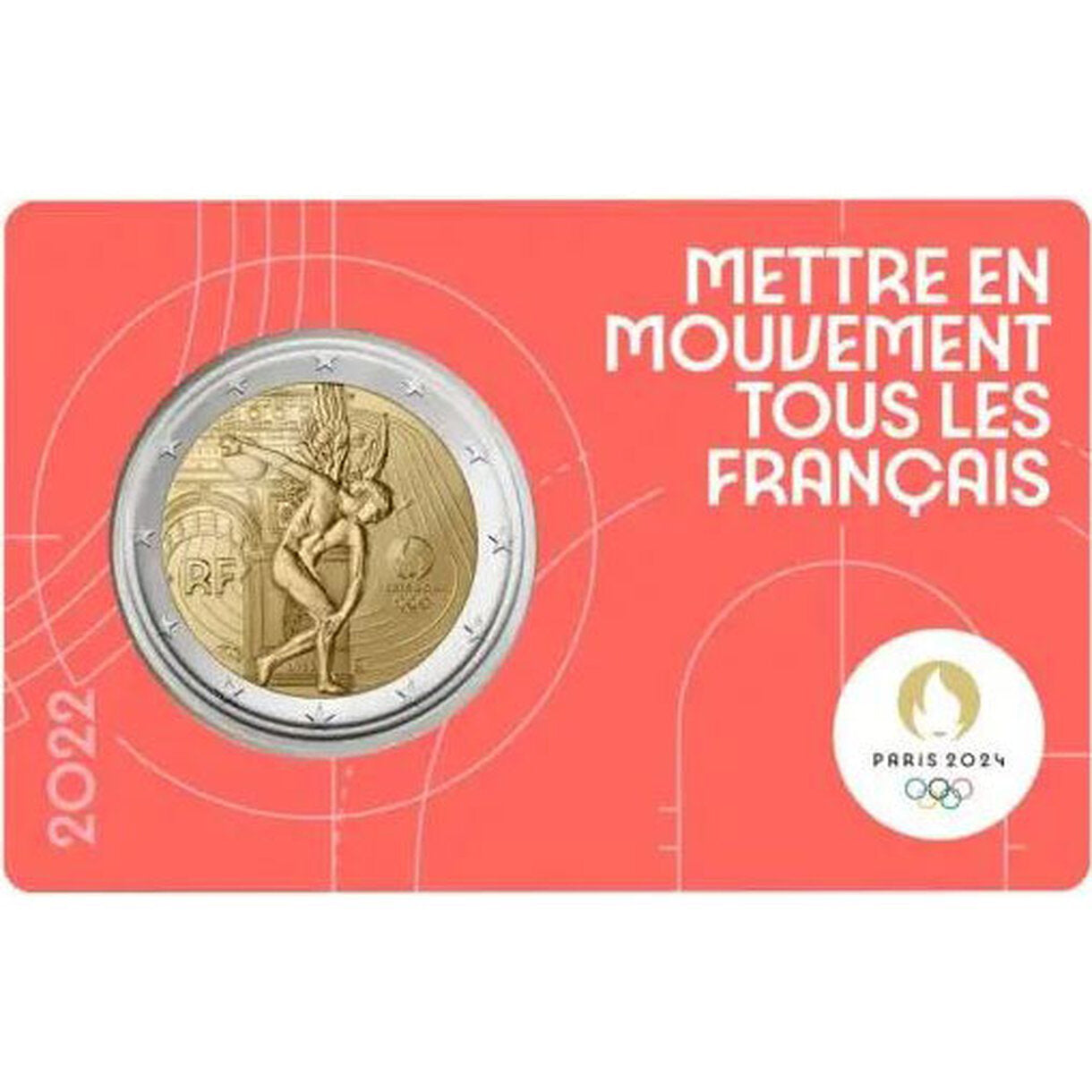 2 EURO Francúzsko 2022 - Olympijské hry 2024 (červená)