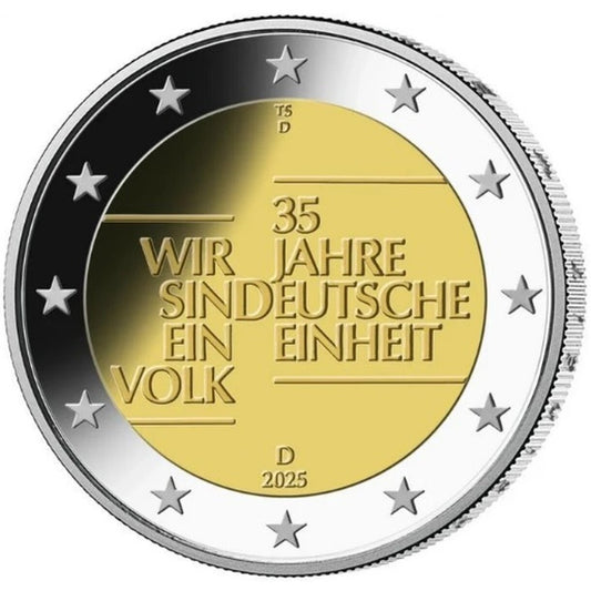 2 EURO Nemecko 2025 - 35 rokov nemeckej jednoty J